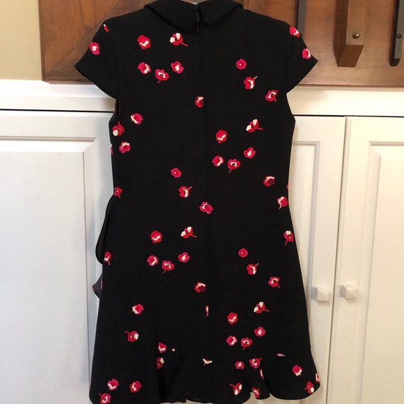 Floral Black knee length formal dress - Picture 2 of 3